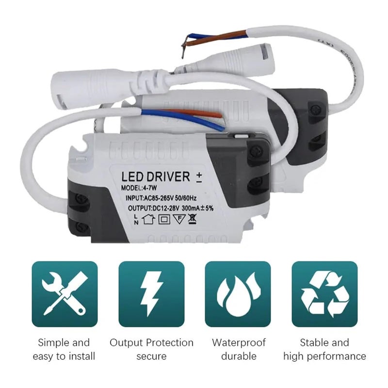 AC DC LED Driver Power Supply 8 12W DC Transformer For Tube Lamp Panel Lighting 6PCS - Image 5